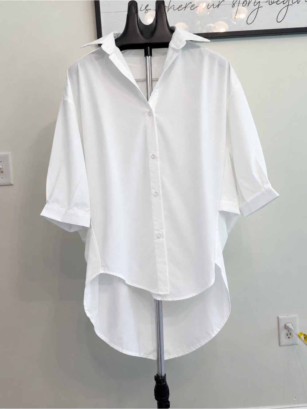 NWOT Classic White Women’s Pajamas, Relaxed Button-Up Shirt